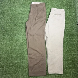 Men’s Pants Lot 32x32 34x30 DL1961 Khaki Beige 2 Pc - Picture 1 of 7