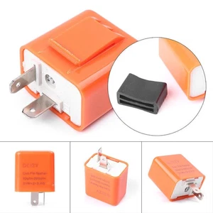 Relé intermitente LED ajustable de velocidad de 2 pines naranja luz Fixrad Hyper Flash - Imagen 1 de 7