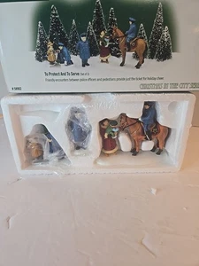 Dept 56 To Protect And To Serve Set Of 3 Christmas In The City Series #58902 - Picture 1 of 8