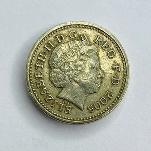 2005 Great Britain 1 Pound £1 Round Coin Menai Bridge Circulated *US Shipper* - Picture 1 of 4