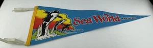 Vintage 1985 Sea World San Diego, Ca Felt Souvenir Pennant - Picture 1 of 9