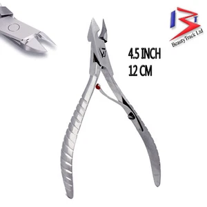 German Steel Curved Cuticle Nipper Professional Satin Cutter Remover Trimmer 4.5 - Picture 1 of 3