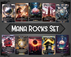 Mana Rocks Staples - Altered Art Custom Cards - Sol Ring, Mana Crypt, Mox.. - Imagen 1 de 7