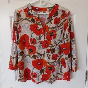 KINDRED Women's Rayon Floral Top Casual Resort Size PXL - Picture 1 of 4