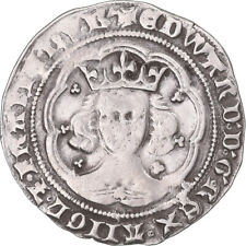 [#342511] Coin, Great Britain, Edward III, Gros, 1327-1377, London, VF, Sil, ver