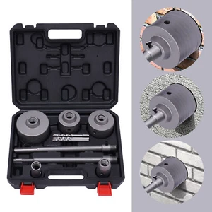 9tlg Beton Trocken Bohrkronen Lochsäge Satz Steckdosen Adapter 30/40/68/80/100mm - Bild 1 von 12