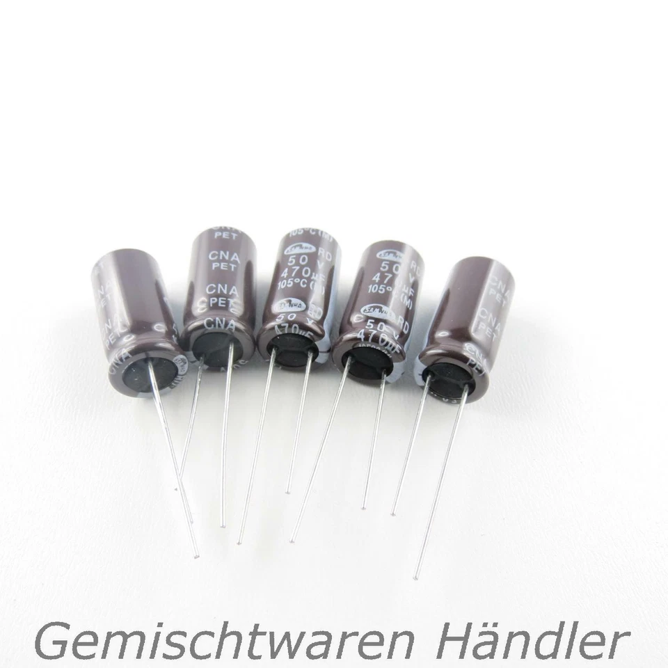 5xMarken Elko 470µF 50V Kondensator Elektrolytkondensator mF uF SAMWHA Capacitor