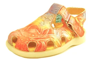 DE OSU-FARO -Spain -SALE-Girls Yellow Orange Fisherman Sandals -European -Size 8 - Picture 1 of 5