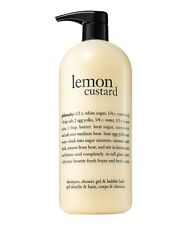 Philosophy  Lemon Custard Shampoo, Shower Gel & Bubble Bath 32 OZ  New WITH PUMP