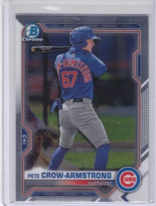 Uniforme Bowman Draft Prospects 2021 cromado Pete Crow Armstrong First Cubs BDC-12 - Imagen 1 de 2