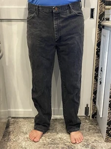 Wrangler Men’s Black Western Denim Jeans 38X32 936WBK Vintage Pants - Picture 1 of 8