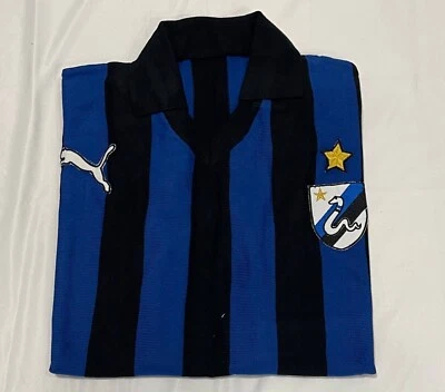 Maglia Inter Nerazzurra  N°8 MARINI Calcio Vintage Acrilico  Lanetta 1979/80 - Immagine 1 di 4
