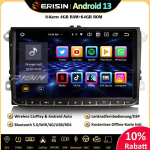 9" DAB+Android 13 GPS Autoradio OPS Für VW Passat Golf 5/6 Polo Tiguan Eos Seat - Bild 1 von 15