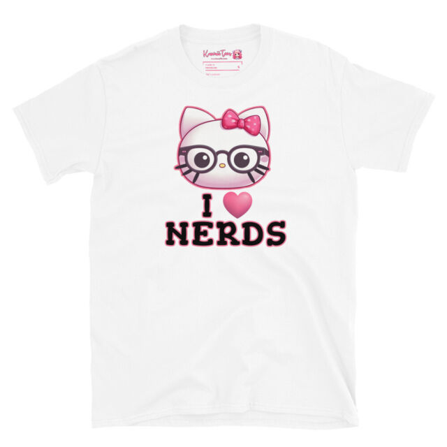  Hello Kitty Black and White Nerd Glasses Short Sleeve T-Shirt :  Clothing, Shoes & Jewelry