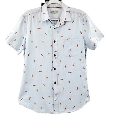 Sovereign Codes Los Angeles Light Blue Pizza & Sauce Button-Up Men's Shirt Sz M - Image 1 of 4