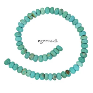 7,9 Zoll Echte Chinesische Türkis Rondelle Perlen 6 mm Himmelblau #82203 - Bild 1 von 1