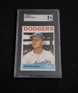 SGC 7 1964 TOPPS DON DRYSDALE #120 BASEBALL CARD - HALL OF FAMER - NEAR MINT NM! - Picture 1 of 2