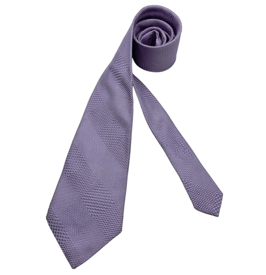 Corbata TURNBULL & ASSER Púrpura Sólido Geométrica Seda LUJO HECHA A MANO INGLATERRA  Foto 1 de 4