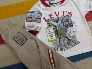 VTG 80s Little Levi's USA Country Club Invitational 2-Piece Set Kids 4 - Picture 1 of 12