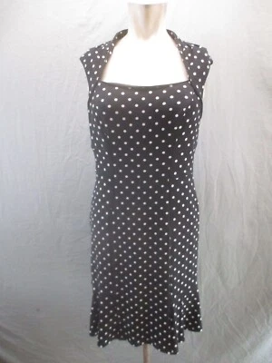 Vestido vaquero sin mangas a lunares talla 4 White House Black Market 706 Foto 1 de 4