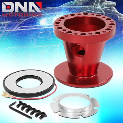 PARA 1992-1997 FORD RANGER F150 F250 F350 ADAPTADOR DE CUBO DE VOLANTE ALUMÍNIO VERMELHO - Imagem 1 de 4