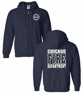 Chicago Fire Department 2-Sided Full Zip Job Hoodie As Seen On TV - Picture 1 of 3