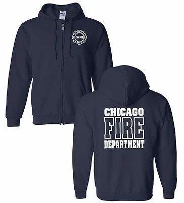 Chicago Fire Department 2-Sided Full Zip Job Hoodie As Seen On TV - Image 1 of 3