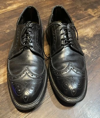 复古 Bilrite 软尼龙翼尖牛津鞋 10 码 — 第 1/4 张图片