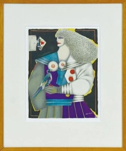 Richard Lindner Lithograph Print Artwork USA Signed Framed 20.5 x 17.1 in - Picture 1 of 8