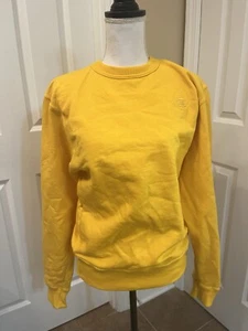 Champion S Team Gold Yellow Powerblend Fleece Pullover Crewneck Logo Sweatshirt - Picture 1 of 9
