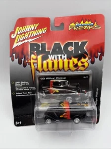 Johnny Lightning 2005 Black with Flames, '33 Willy's Pickup, black w/flames - Picture 1 of 10