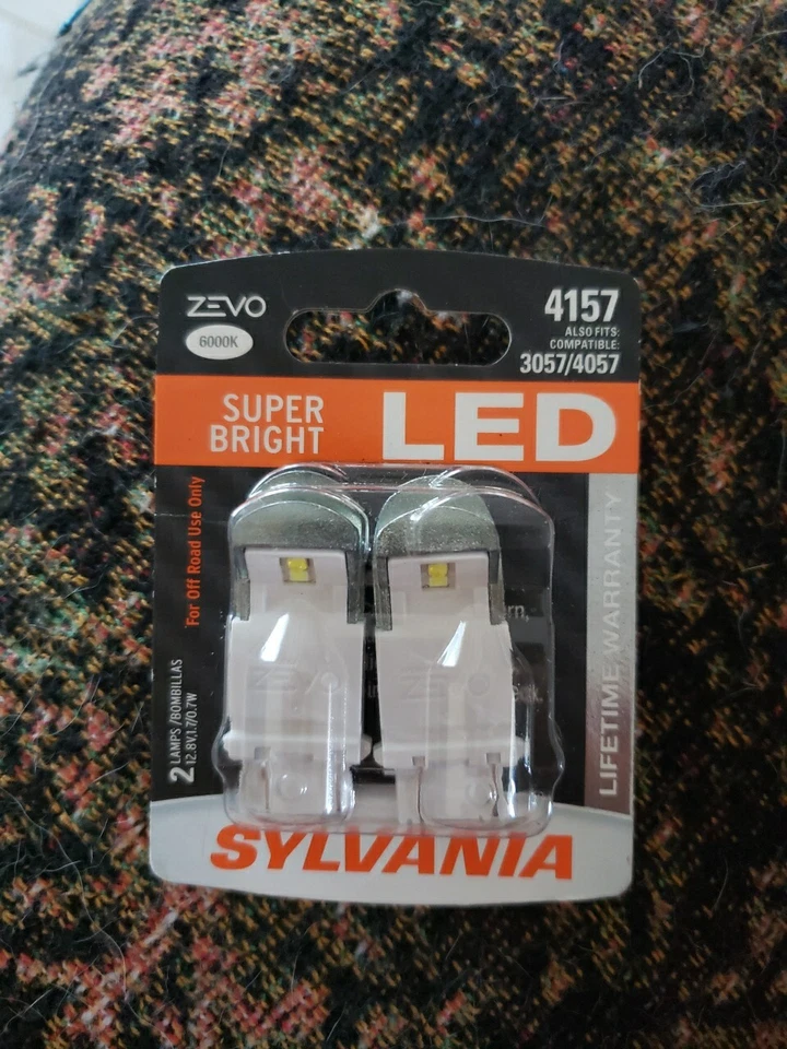 SYLVANIA ZEVO 4157 LED SUPER BRIGHT 2 PACK NEW NEVER OPENED 3057 / 4057 L3 - Image 1 of 1