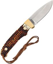 Schrade Uncle Henry Pro Hunter Mini Staglon Fixed Blade Full Tang Knife +Sheath