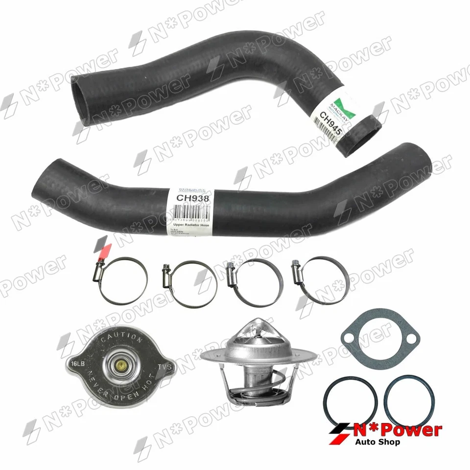 MACKAY RADIATOR CAP Thermostat HOSE KIT FOR HOLDEN HQ 350 V8 MONARO STATESMAN - Image 1 of 1