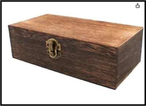 Holz Aufbewahrungsbox mit Deckel Massivholz Behälter Box Deko Tisch groß rektanisch - Bild 1 von 6