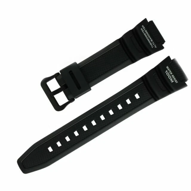 Casio 10360816 25,5mm Cinturino di Resina - Nero