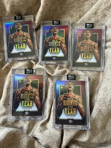 2024 Topps NOW VW6 VICTOR WEMBANYAMA NBA ROOKIE DES JAHRES SPURS X5 RC in der Hand - Bild 1 von 2
