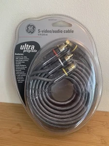 GE S Video / Audio Cable Ultra Prograde 12 Ft (3.6m) 24k Gold Connects TV & DVD - Picture 1 of 3