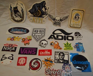 Verschiedene Skateboard Longboard Aufkleber 90er-2000er Lot 25 ATM Adio Vans Cold War - Bild 1 von 8