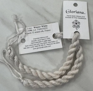 Gloriana 12 Strand Silk Floss For Needlework-2 Skeins/6 Yd Each-WINTER WHITE - Picture 1 of 2