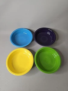 Juego de 4 cuencos de sopa Fiesta multicolor ciruela trébol girasol pavo real cereal 7" - Imagen 1 de 14