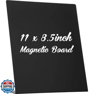 Fainne Magnetic Bulletin Board with Easel Stand Mini Black Magnet Metal Table - Picture 1 of 5
