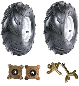 2pc 16x8-7 Tyre Rim Wheel 4 Bolt Stub Axle Hub for ATV Quad Mower Go Kart Buggy - Picture 1 of 11