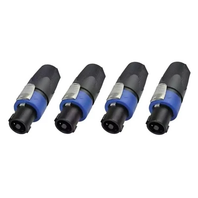 New 4 Pole 4pcs NL4FX Speaker  Cable Plug Connector Audio Speaker connector - Image 1 of 4
