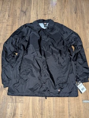 Dickies Snap Front Lined Windbreaker Men's Nylon Coaches Jacket Style # 76242 - Image 1 of 4