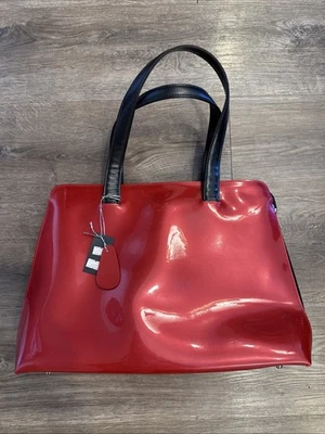 Beijo London Paris Bolso de Hombro Bolso Monedero Rojo Negro Grande Foto 1 de 4