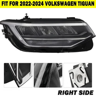 Faro LED para Volkswagen Tiguan S/SE 2022-2024 sin AFS lado del pasajero derecho Foto 1 de 4