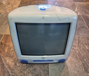 Vintage APPLE iMac G3 BLUEBERRY M5521 All In 1 Computer Power Tested Mac OS 9.2 - Picture 1 of 14