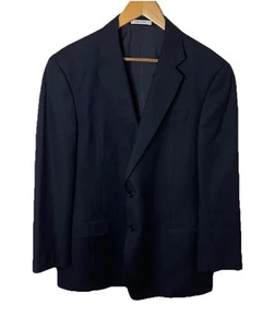Armani Collezioni Navy Blue G Line Mens Blazer Sport Coat Suit Jacket Wool 44 - Picture 1 of 16