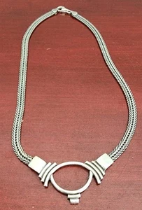 VINTAGE 925 STERLING SILVER PENDANT NECKLACE. 17". 30.24GRS - Picture 1 of 11